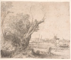 Krajobraz. „Reelekcja” autorstwa Rembrandt van Rijn