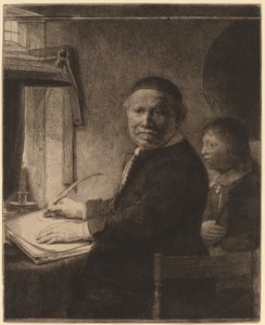Lieven Willemsz van Coppenol: Mniejsza płyta autorstwa Rembrandt van Rijn