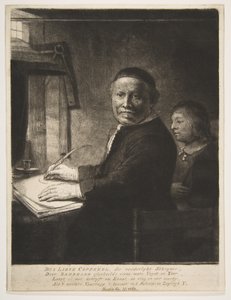 Lieven Willemsz van Coppenol z wnukiem, ok. 1658. autorstwa Rembrandt van Rijn