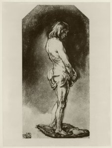 Mężczyzna nago autorstwa Rembrandt van Rijn