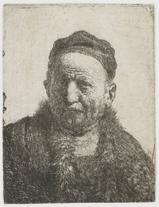 Mężczyzna w zamkniętej czapce: biust (ojciec artysty?) autorstwa Rembrandt van Rijn