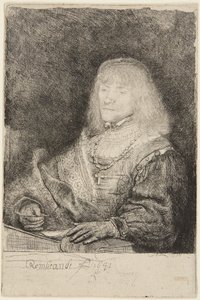 Mężczyzna z krucyfiksem i łańcuchem autorstwa Rembrandt van Rijn