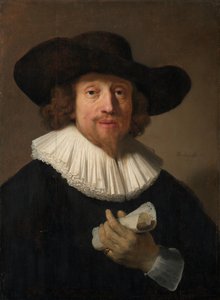 Mężczyzna z partyturą autorstwa Rembrandt van Rijn