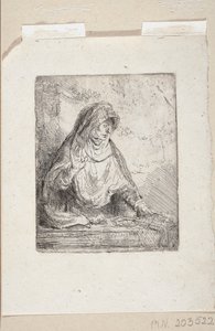 Matka Boska Bolesna z narzędziami Męki Pańskiej autorstwa Rembrandt van Rijn