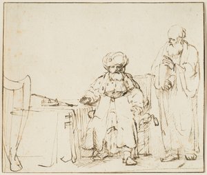 Natan upomina Dawida autorstwa Rembrandt van Rijn
