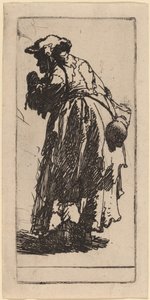 Stara żebraczka z tykwą autorstwa Rembrandt van Rijn
