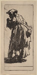 Stara żebraczka z tykwą autorstwa Rembrandt van Rijn