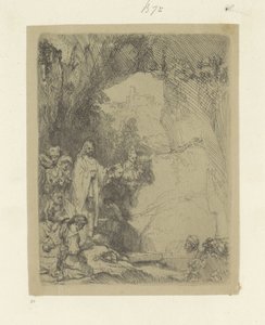 Opwekking van Lazarus: mały plaat Kolekcja osiemdziesięciu pięciu oryginalnych grafik (tytuł serii) autorstwa Rembrandt van Rijn