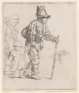 Chłopska rodzina na włóczędze autorstwa Rembrandt van Rijn