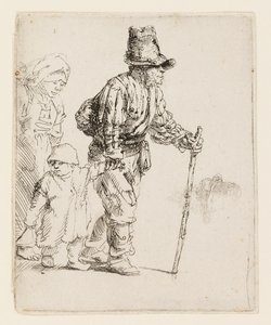 Chłopska rodzina na włóczędze autorstwa Rembrandt van Rijn