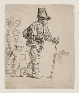 Rodzina chłopska w wędrówce autorstwa Rembrandt van Rijn