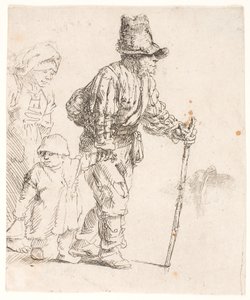 Rodzina chłopska w wędrówce autorstwa Rembrandt van Rijn