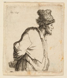 Chłop z rękami za plecami autorstwa Rembrandt van Rijn