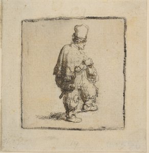 Polak stojący z założonymi rękami, 1630-40. autorstwa Rembrandt van Rijn