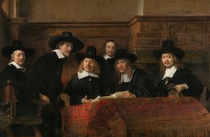 Portret szefa cechu sukienników w Amsterdamie. 1662 autorstwa Rembrandt van Rijn