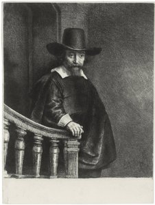 „Portret doktora Bueno” Portret lekarza i pisarza dr Ephraima Bueno (Ephraim Bueno, żydowski lekarz) grawer Rembrandta van Rhijna (1606-1669) autorstwa Rembrandt van Rijn