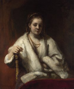 Portret Hendrickje Stoffels, ok. 1930 r. 1655-1656 autorstwa Rembrandt van Rijn