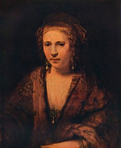 Portret Hendrickje Stoffels z aksamitnym beretem, c1654 autorstwa Rembrandt van Rijn