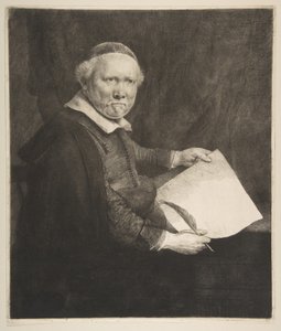Portret Lievena Willemsza van Coppenola, mistrza pisania na większej płycie, 1658. autorstwa Rembrandt van Rijn