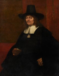 Portret mężczyzny w wysokim kapeluszu autorstwa Rembrandt van Rijn
