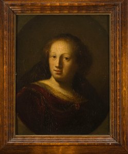 Portret kobiety z rubinowym wisiorkiem autorstwa Rembrandt van Rijn