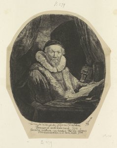 Portret van de Remonstrante przepowiadający Jana Wtenbogaerta Kolekcja osiemdziesięciu pięciu oryginalnych grafik (tytuł serii) autorstwa Rembrandt van Rijn