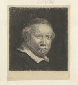 Portret pisarza Lievena Willemsza. van Coppenol: duży talerz Recueil de quatre-vingt-cinq estampes originales (tytuł serii) autorstwa Rembrandt van Rijn