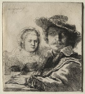 Rembrandt i jego żona Saskia, 1636. autorstwa Rembrandt van Rijn