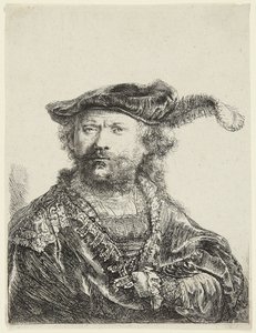 Rembrandt w aksamitnej czapce autorstwa Rembrandt van Rijn