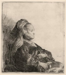 Matka Rembrandta w orientalnej przepasce autorstwa Rembrandt van Rijn