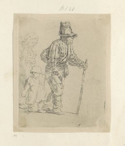 Rondtrekkende boerenfamilie Kolekcja osiemdziesięciu pięciu oryginalnych grafik (tytuł serii) autorstwa Rembrandt van Rijn