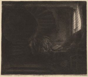 Święty Hieronim w ciemnej komnacie autorstwa Rembrandt van Rijn