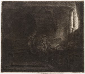 Święty Hieronim w ciemnej komnacie autorstwa Rembrandt van Rijn