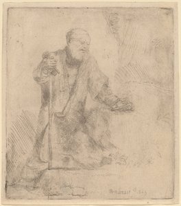 Święty Piotr w pokucie autorstwa Rembrandt van Rijn