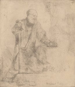 Święty Piotr w pokucie, 1645. autorstwa Rembrandt van Rijn
