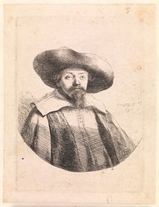 Samuel Manasseh Ben Israel, autor żydowski autorstwa Rembrandt van Rijn