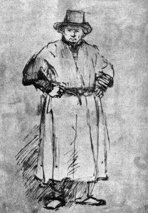 Autoportret w płaszczu malarza autorstwa Rembrandt van Rijn