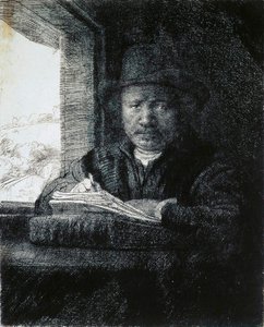 Autoportret przy oknie, 1648. autorstwa Rembrandt van Rijn