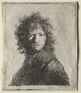 Zmarszczony autoportret: Popiersie, 1630. autorstwa Rembrandt van Rijn