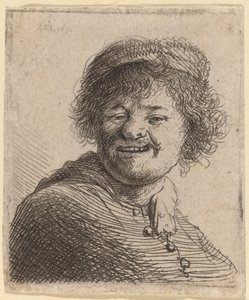 Autoportret w czapce: śmiech autorstwa Rembrandt van Rijn