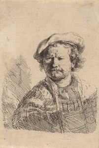 Autoportret w kaszkiecie i wyszywanej sukience, ok. 1930 r. 1642. autorstwa Rembrandt van Rijn