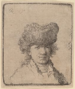 Autoportret w futrzanej czapce autorstwa Rembrandt van Rijn