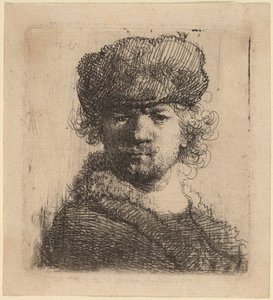 Autoportret w ciężkiej czapce z futra autorstwa Rembrandt van Rijn