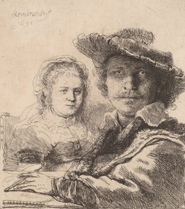 Autoportret z Saskią, 1636. autorstwa Rembrandt van Rijn