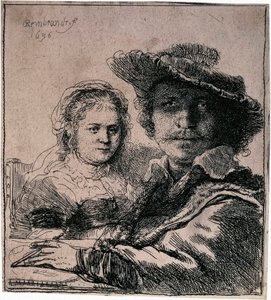 Autoportret z Saskią, 1636. autorstwa Rembrandt van Rijn