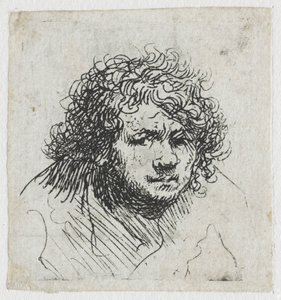 Autoportret pochylony do przodu: biust autorstwa Rembrandt van Rijn