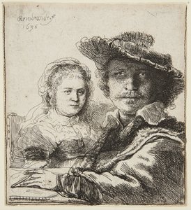 Autoportret z Saskią autorstwa Rembrandt van Rijn