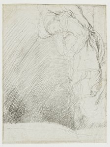 Arkusz z rysunkami przedstawiającymi kobietę leżącą chorą w łóżku autorstwa Rembrandt van Rijn