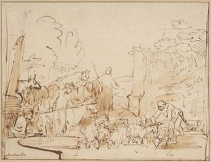 Pasterz i pasterze autorstwa Rembrandt van Rijn