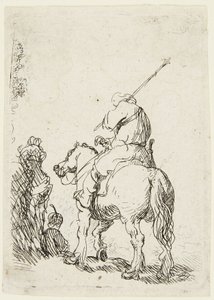 Żołnierz na koniu autorstwa Rembrandt van Rijn